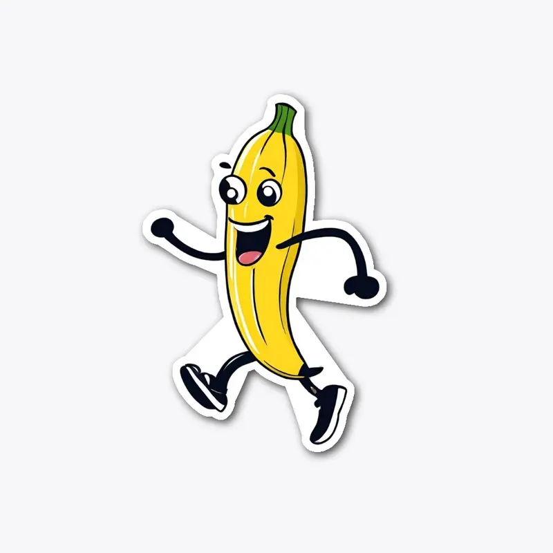 running banana sticker