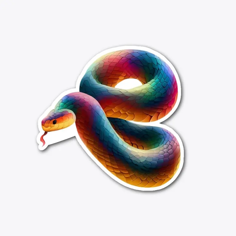 multicolor snake sticker